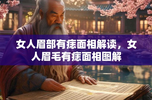 女人眉部有痣面相解读，女人眉毛有痣面相图解