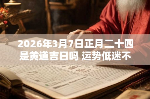2026年3月7日正月二十四是黄道吉日吗 运势低迷不是吉日 2026年3月7日正月二十四是黄道吉日吗 运势低迷不是吉日
