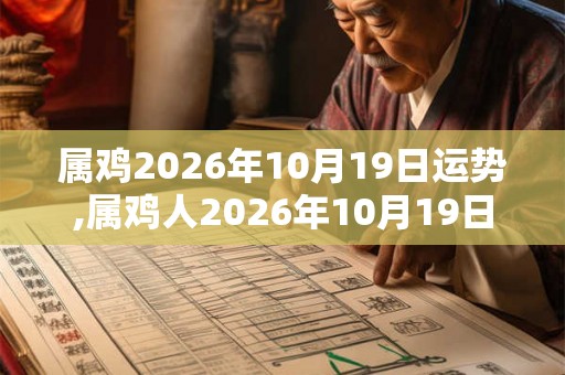 属鸡2026年10月19日运势,属鸡人2026年10月19日财运,生肖鸡2026年10月19日运势