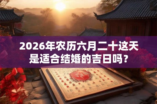 2026年农历六月二十这天是适合结婚的吉日吗？