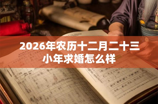 2026年农历十二月二十三小年求婚怎么样