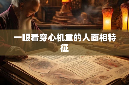 一眼看穿心机重的人面相特征