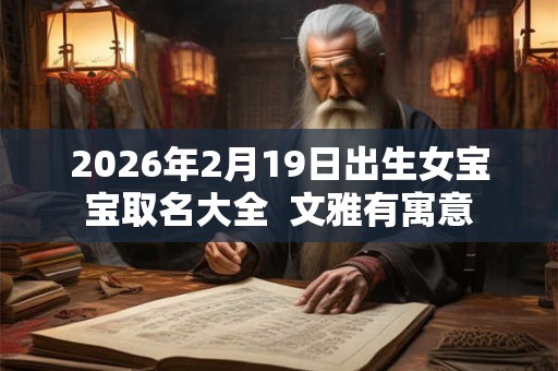2026年2月19日出生女宝宝取名大全  文雅有寓意