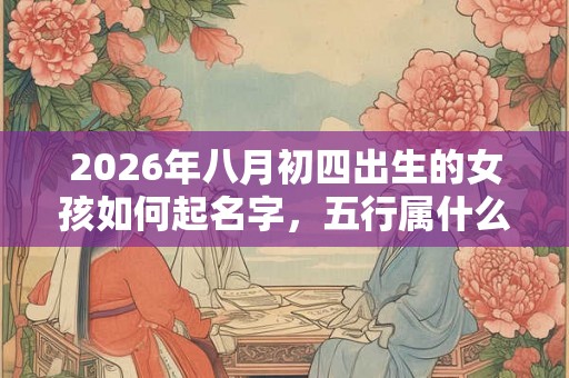 2026年八月初四出生的女孩如何起名字，五行属什么