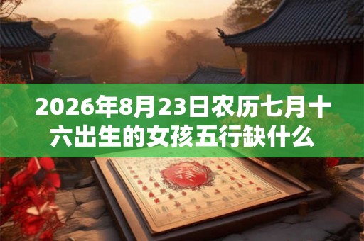 2026年8月23日农历七月十六出生的女孩五行缺什么