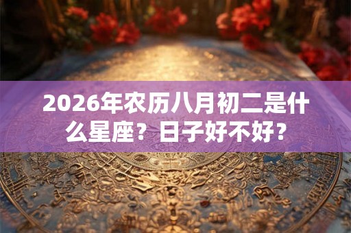 2026年农历八月初二是什么星座?日子好不好? 2026年农历八月初二是什么星座?日子好不好?