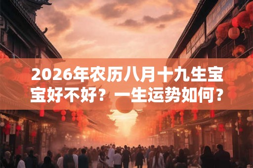 2026年农历八月十九生宝宝好不好？一生运势如何？