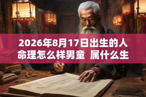 2026年8月17日出生的人命理怎么样男童  属什么生肖