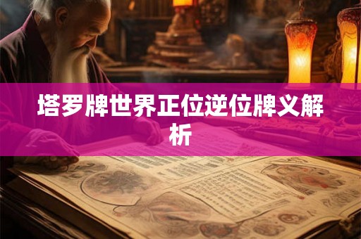 塔罗牌世界正位逆位牌义解析 塔罗牌世界正位逆位牌义解析