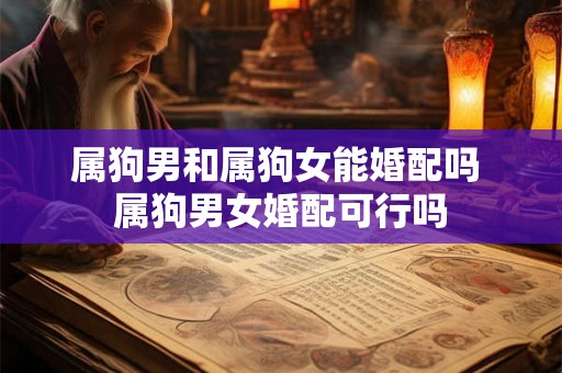 属狗男和属狗女能婚配吗 属狗男女婚配可行吗 属狗男和属狗女能婚配吗 属狗男女婚配可行吗
