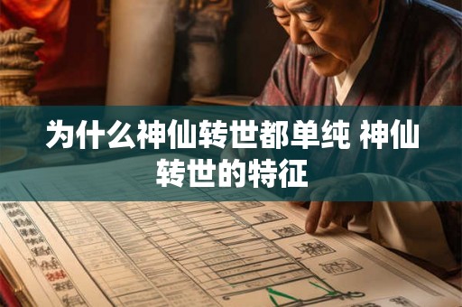 为什么神仙转世都单纯 神仙转世的特征