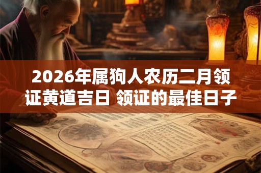 2026年属狗人农历二月领证黄道吉日 领证的最佳日子
