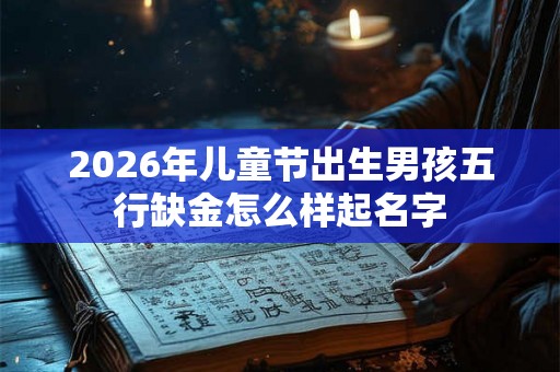 2026年儿童节出生男孩五行缺金怎么样起名字