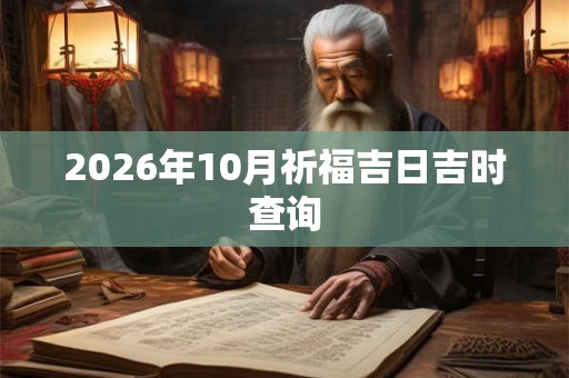 2026年10月祈福吉日吉时查询