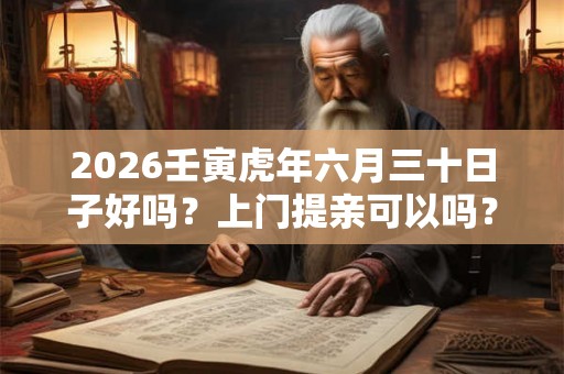 2026壬寅虎年六月三十日子好吗？上门提亲可以吗？