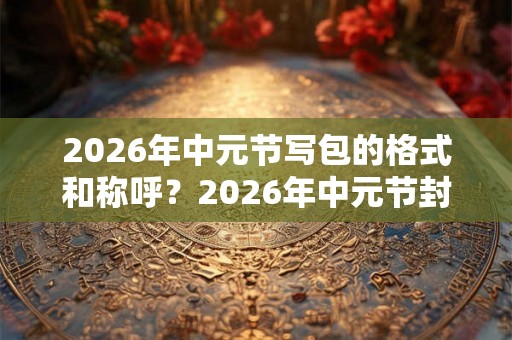 2026年中元节写包的格式和称呼?2026年中元节封包怎么写? 2026年中元节写包的格式和称呼?2026年中元节封包怎么写?