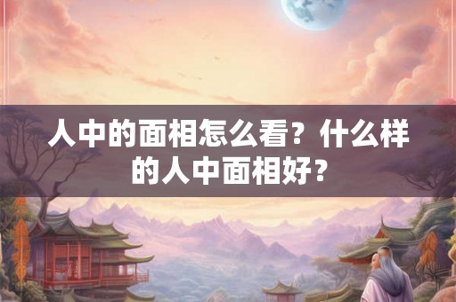 人中的面相怎么看？什么样的人中面相好？
