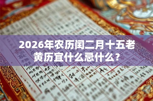 2026年农历闰二月十五老黄历宜什么忌什么？