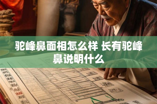 驼峰鼻面相怎么样 长有驼峰鼻说明什么
