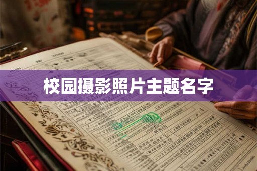 校园摄影照片主题名字