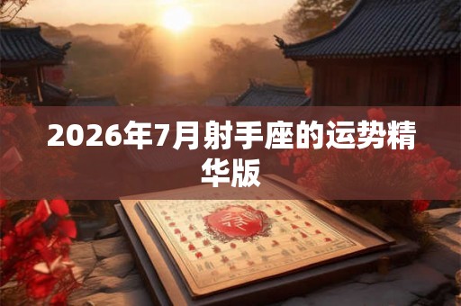 2026年7月射手座的运势精华版