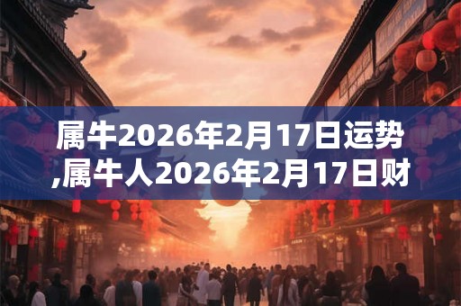 属牛2026年2月17日运势,属牛人2026年2月17日财运,生肖牛2026年2月17日运势