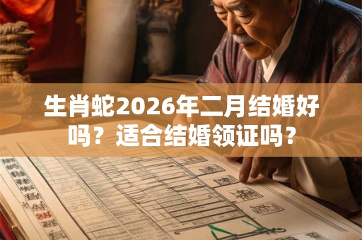 生肖蛇2026年二月结婚好吗？适合结婚领证吗？