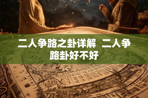 二人争路之卦详解 二人争路卦好不好 二人争路之卦详解 二人争路卦好不好