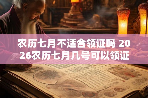 农历七月不适合领证吗 2026农历七月几号可以领证