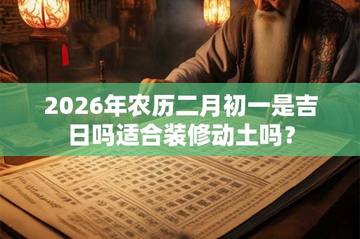 2026年农历二月初一是吉日吗适合装修动土吗？