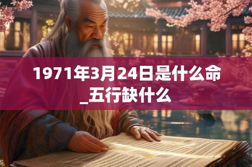 1971年3月24日是什么命_五行缺什么