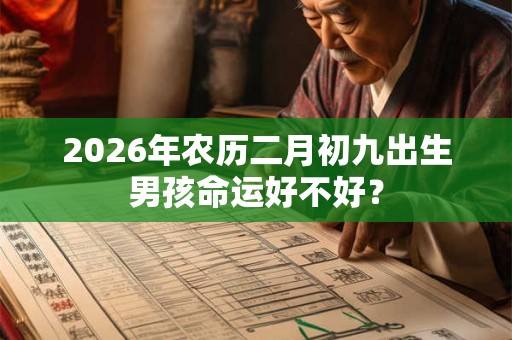 2026年农历二月初九出生男孩命运好不好？