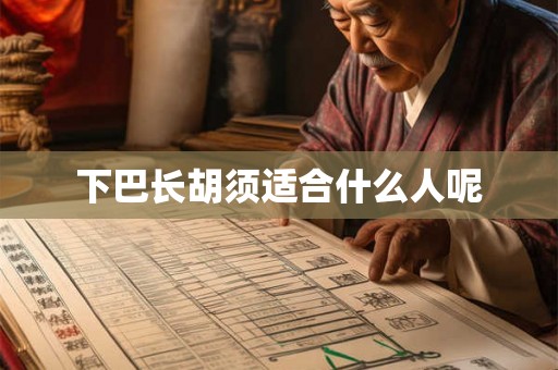 下巴长胡须适合什么人呢