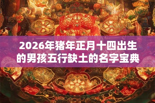 2026年猪年正月十四出生的男孩五行缺土的名字宝典大全