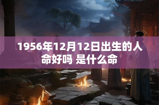1956年12月12日出生的人命好吗 是什么命