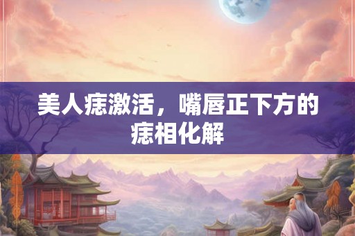 美人痣激活,嘴唇正下方的痣相化解 美人痣激活,嘴唇正下方的痣相化解