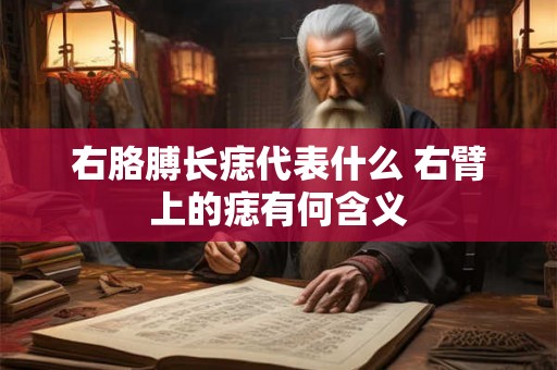 右胳膊长痣代表什么 右臂上的痣有何含义
