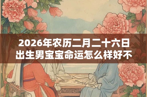 2026年农历二月二十六日出生男宝宝命运怎么样好不好？