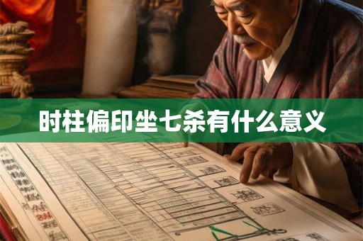 时柱偏印坐七杀有什么意义