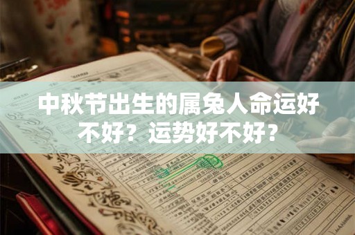 中秋节出生的属兔人命运好不好?运势好不好? 中秋节出生的属兔人命运好不好?运势好不好?