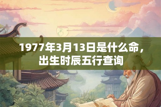 1977年3月13日是什么命，出生时辰五行查询