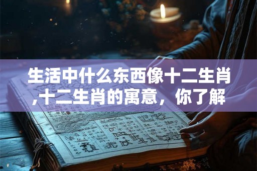 生活中什么东西像十二生肖,十二生肖的寓意，你了解多少？