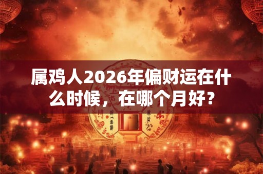 属鸡人2026年偏财运在什么时候，在哪个月好？