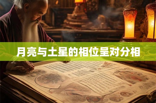 月亮与土星的相位呈对分相
