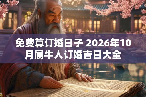 免费算订婚日子 2026年10月属牛人订婚吉日大全