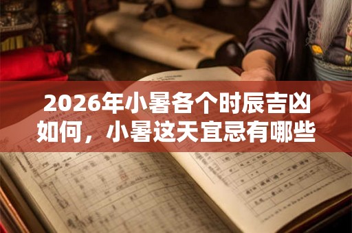 2026年小暑各个时辰吉凶如何，小暑这天宜忌有哪些？