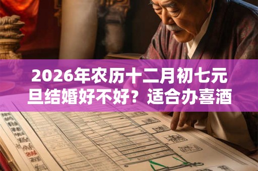 2026年农历十二月初七元旦结婚好不好？适合办喜酒吗？