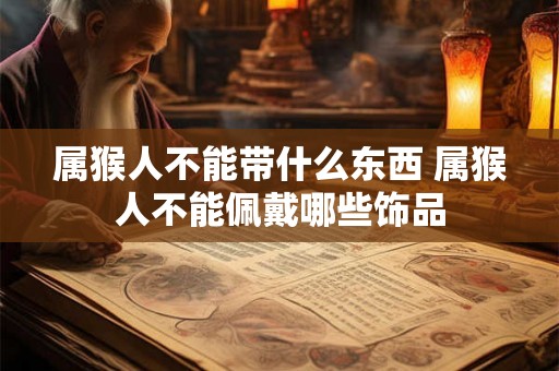 属猴人不能带什么东西 属猴人不能佩戴哪些饰品 属猴人不能带什么东西 属猴人不能佩戴哪些饰品