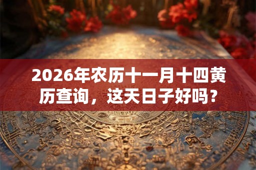 2026年农历十一月十四黄历查询，这天日子好吗？