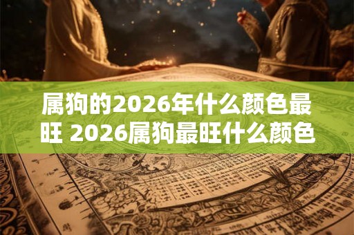 属狗的2026年什么颜色最旺 2026属狗最旺什么颜色